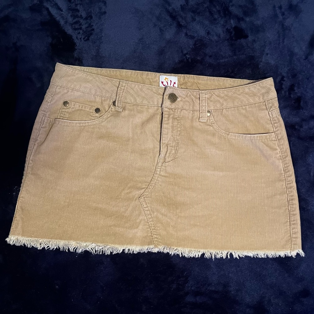 Brown Corduroy Mini Skirt